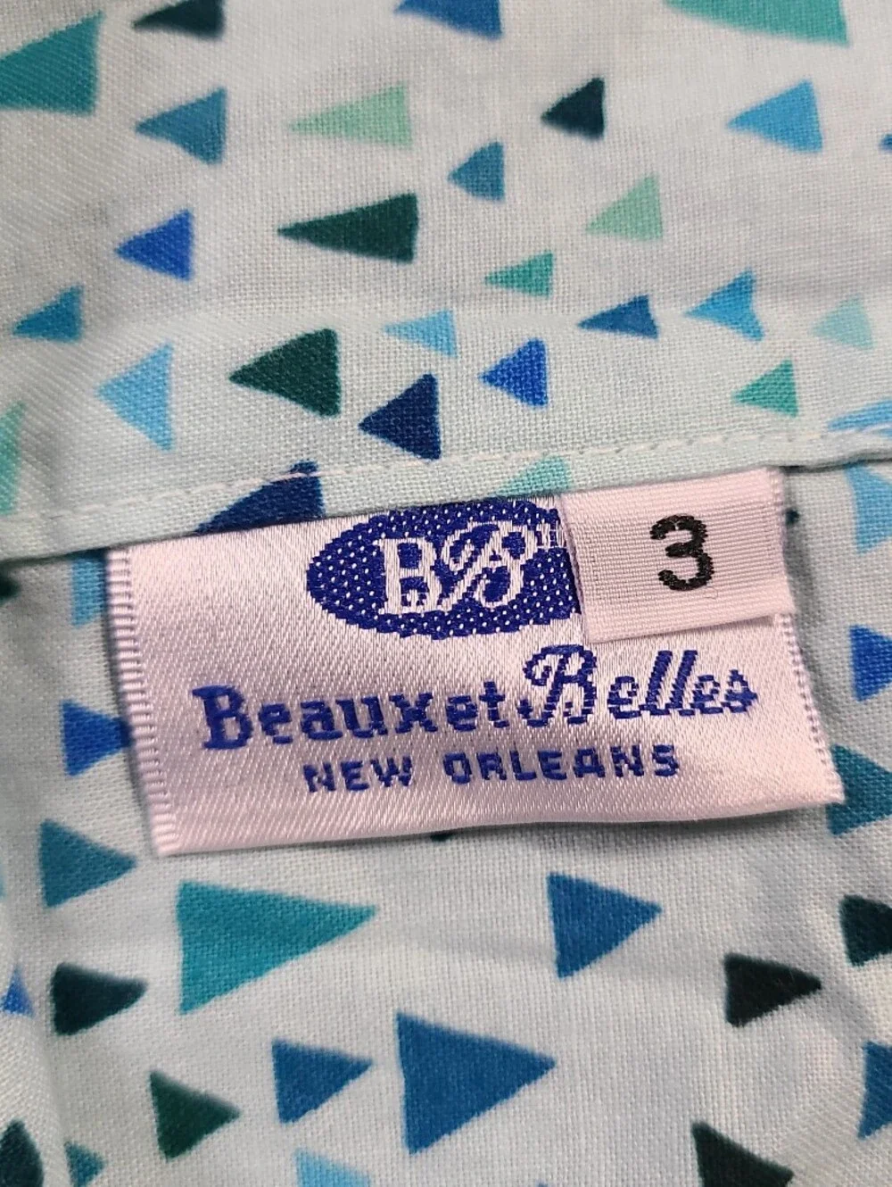 Beaux et Belles Smocked Reindeer Longall Christmas Blue Size 3